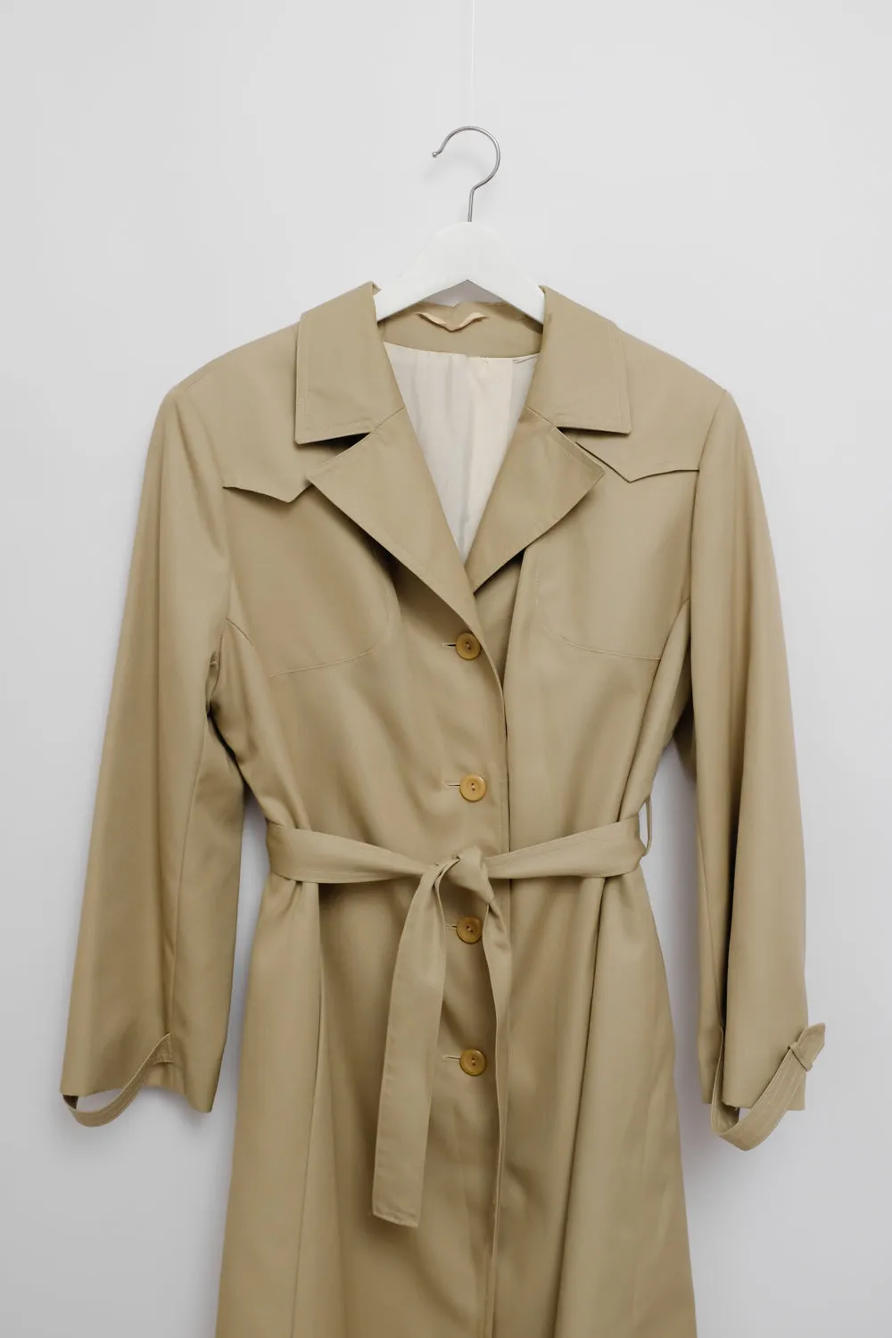 BEIGE CLASSY 1960 VINTAGE TRENCH COAT