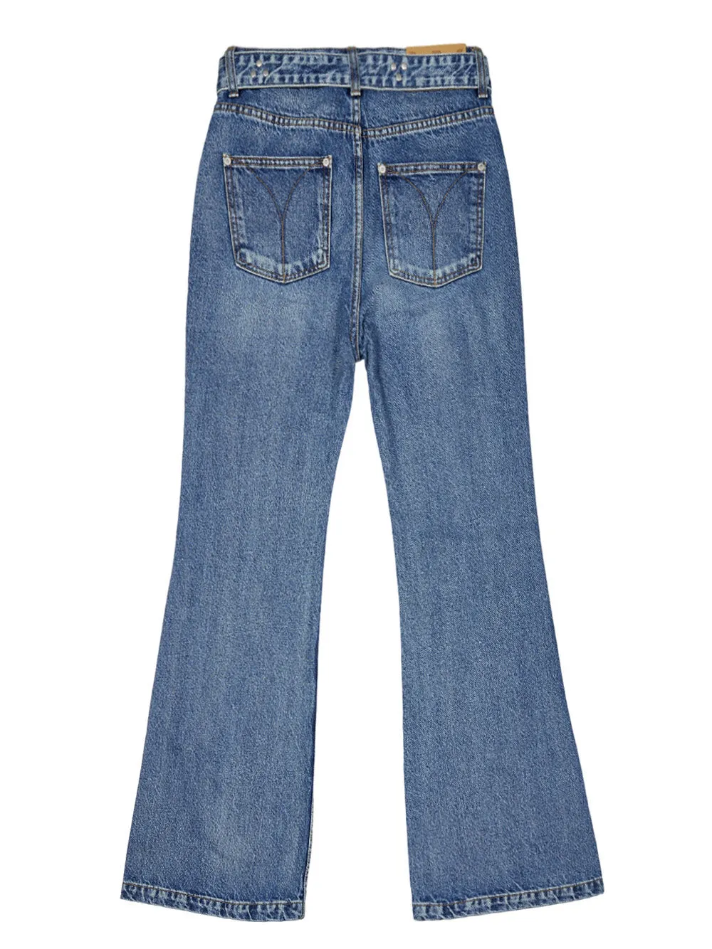 Belted Loose Bootcut Jean