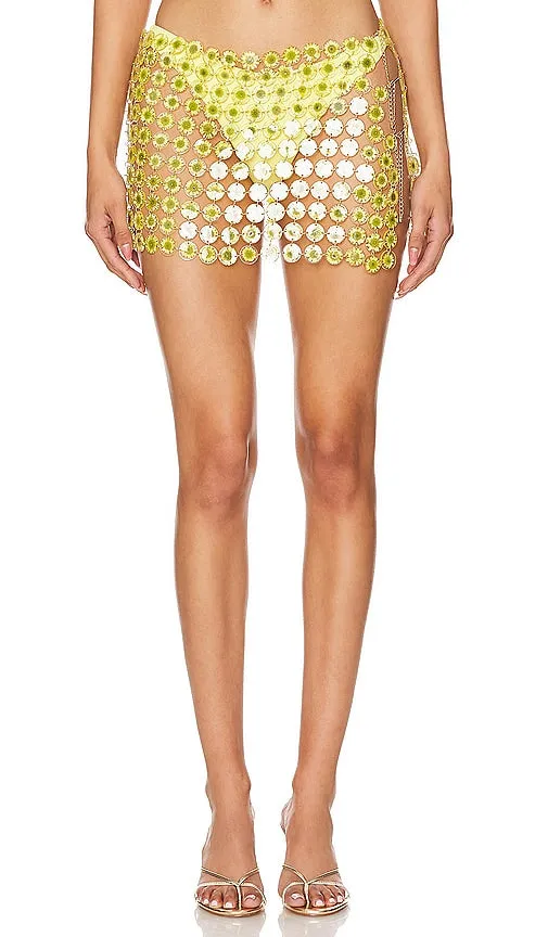 Camila Coelho Lilah Mini Skirt in Yellow