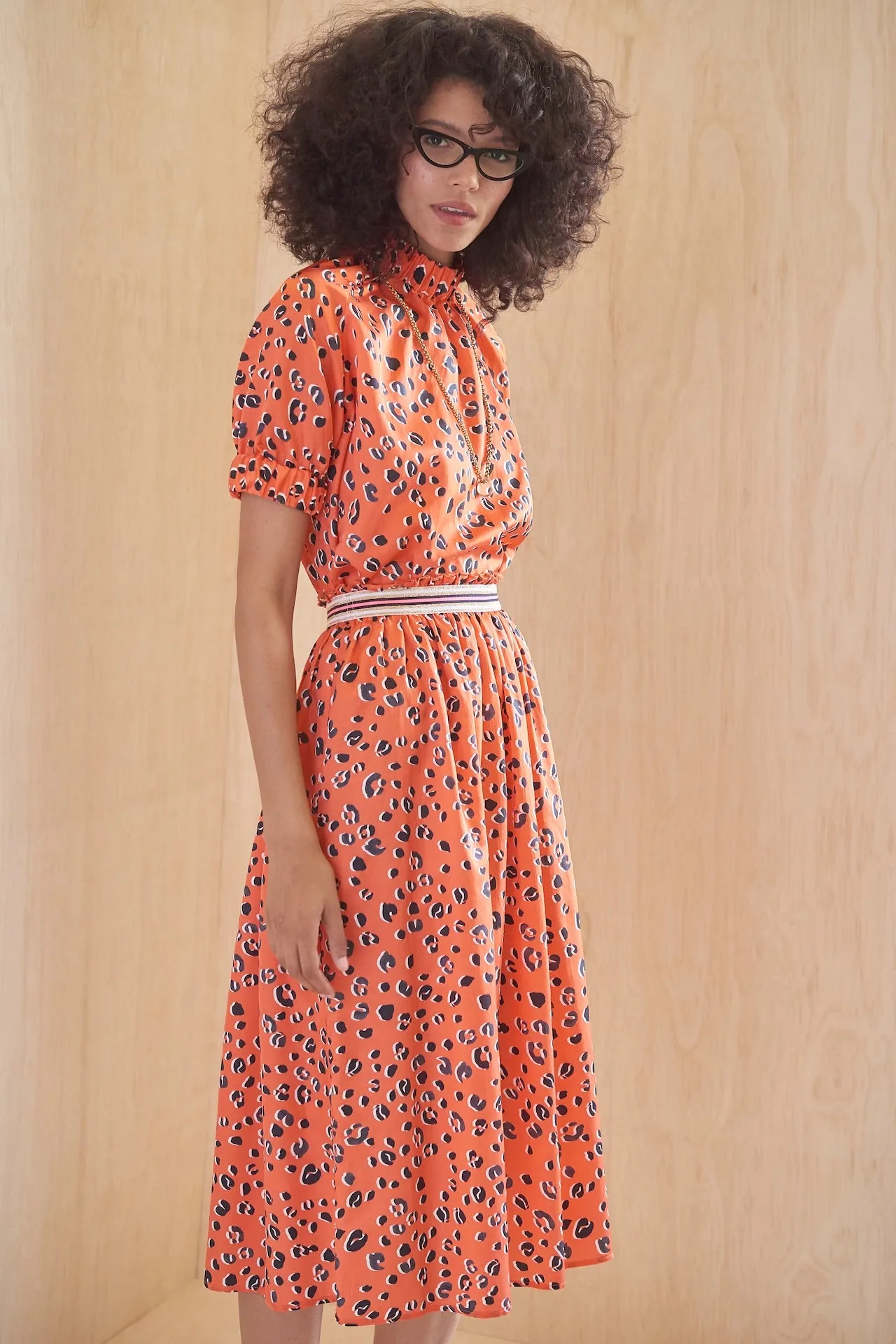 CHRISTINA Dirndl Skirt - Leopard