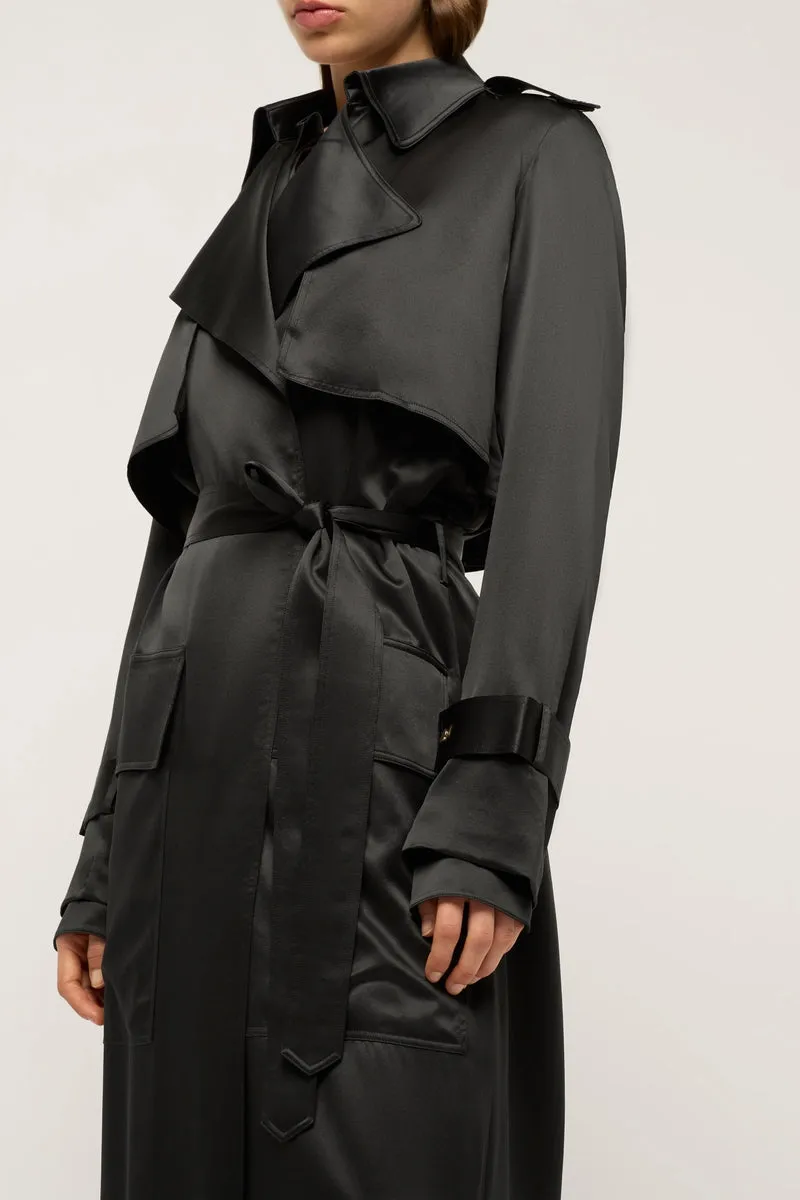 CLASSIC SILK TRENCH COAT
