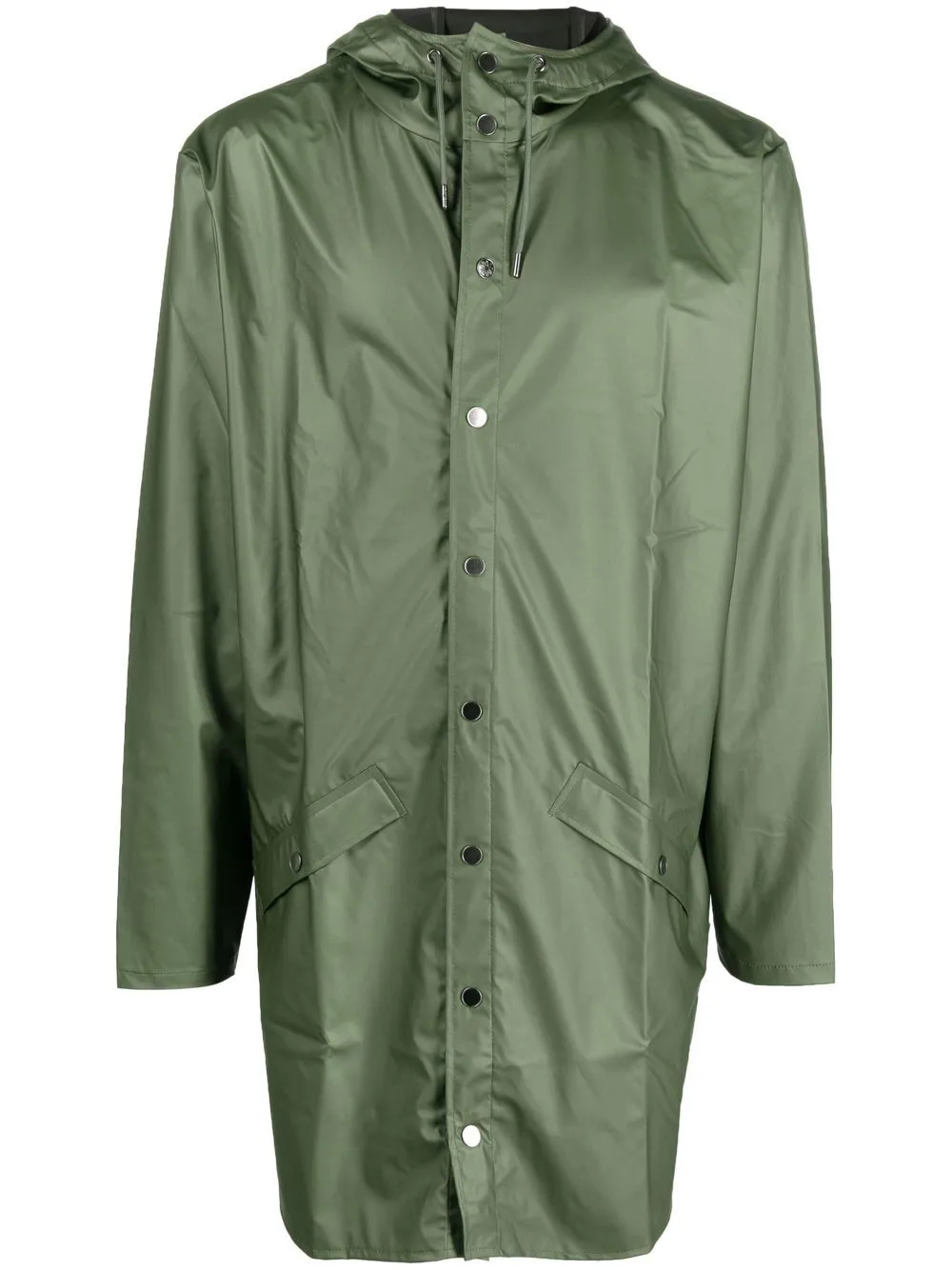 drawstring hood raincoat