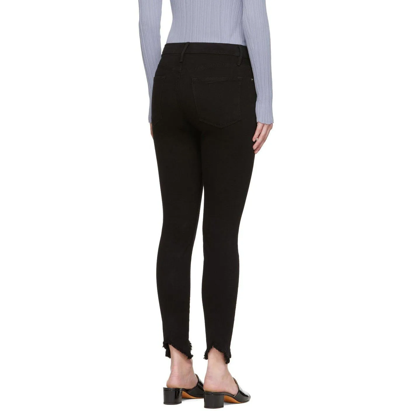 Frame Black 'Le High Skinny' Double Triangle Jeans