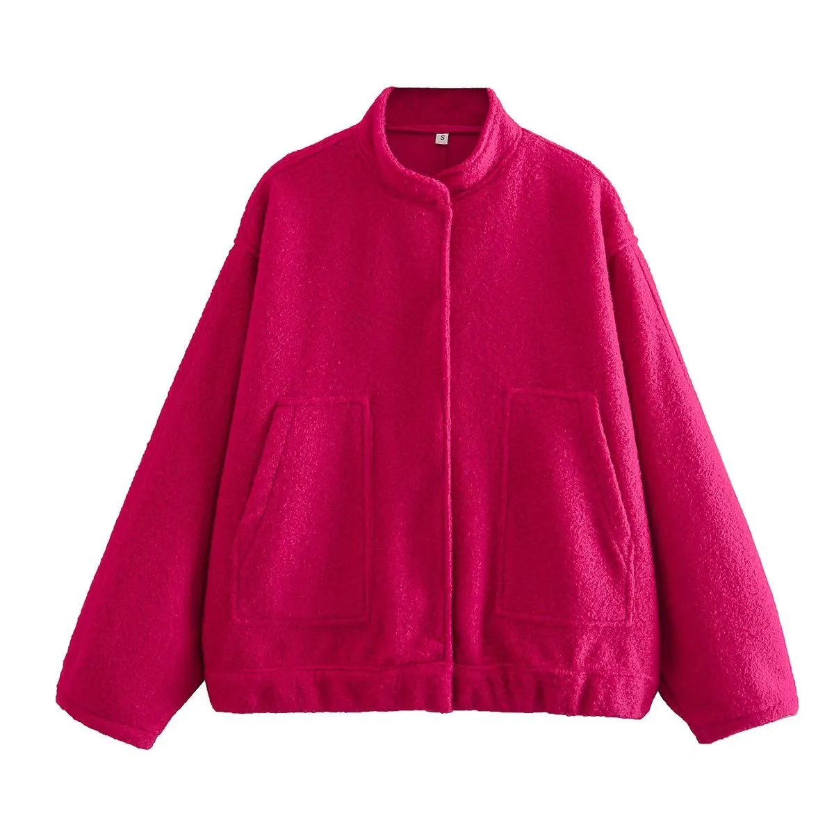 Gray Casual Jacket Women Fashion Chic Lady Long Sleeves