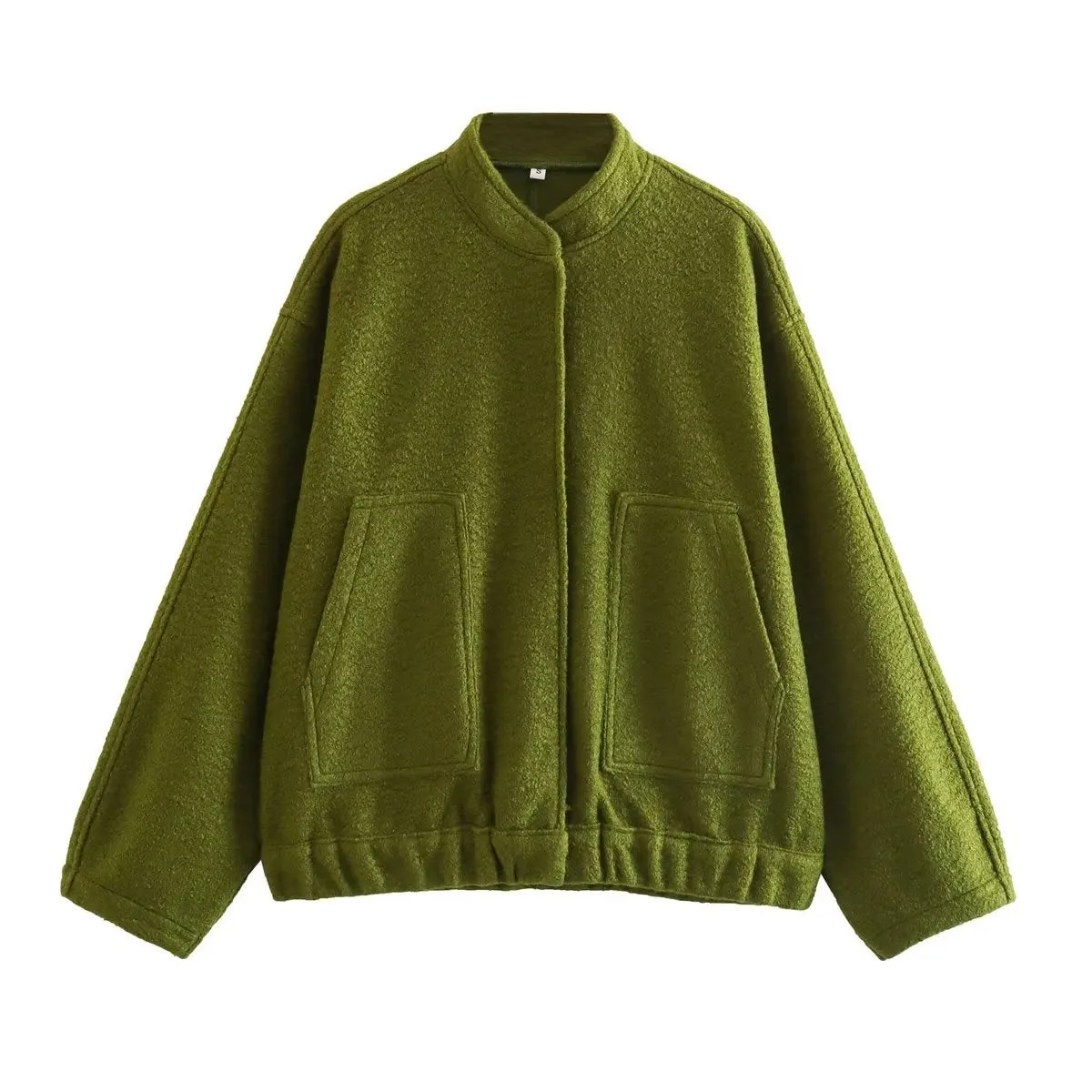 Gray Casual Jacket Women Fashion Chic Lady Long Sleeves