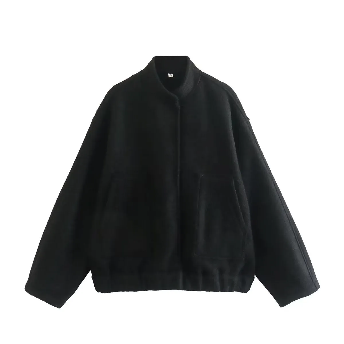 Gray Casual Jacket Women Fashion Chic Lady Long Sleeves