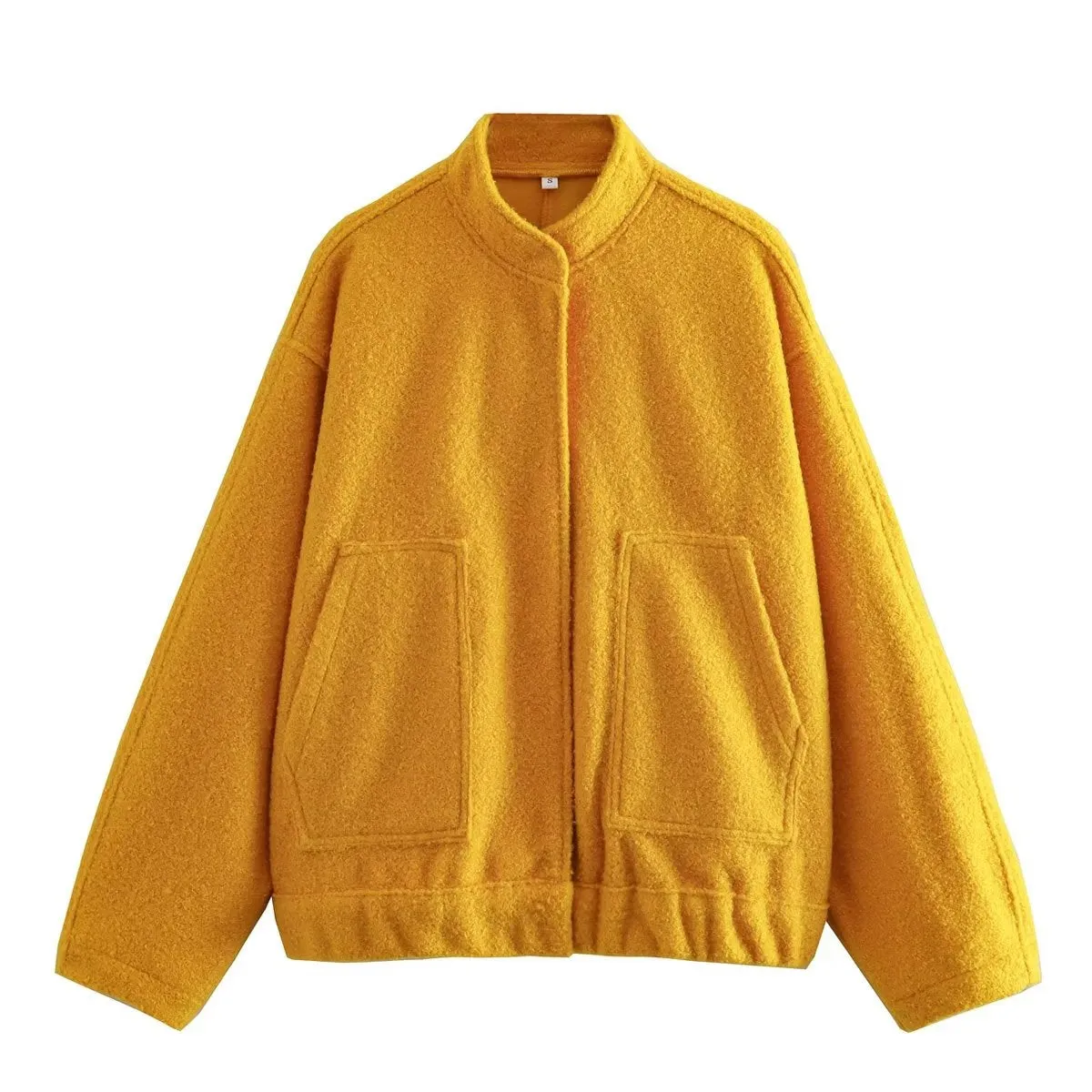 Gray Casual Jacket Women Fashion Chic Lady Long Sleeves