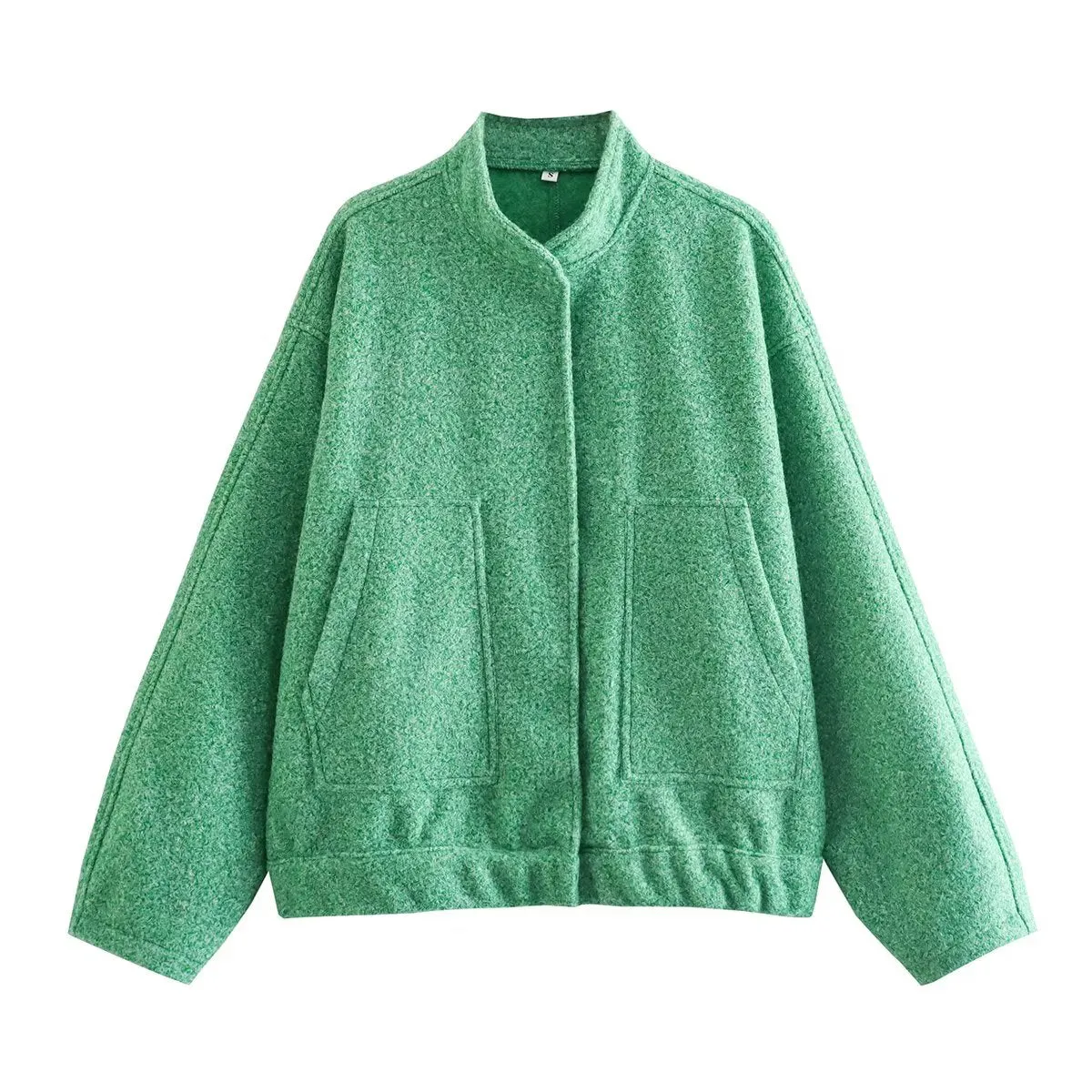 Gray Casual Jacket Women Fashion Chic Lady Long Sleeves