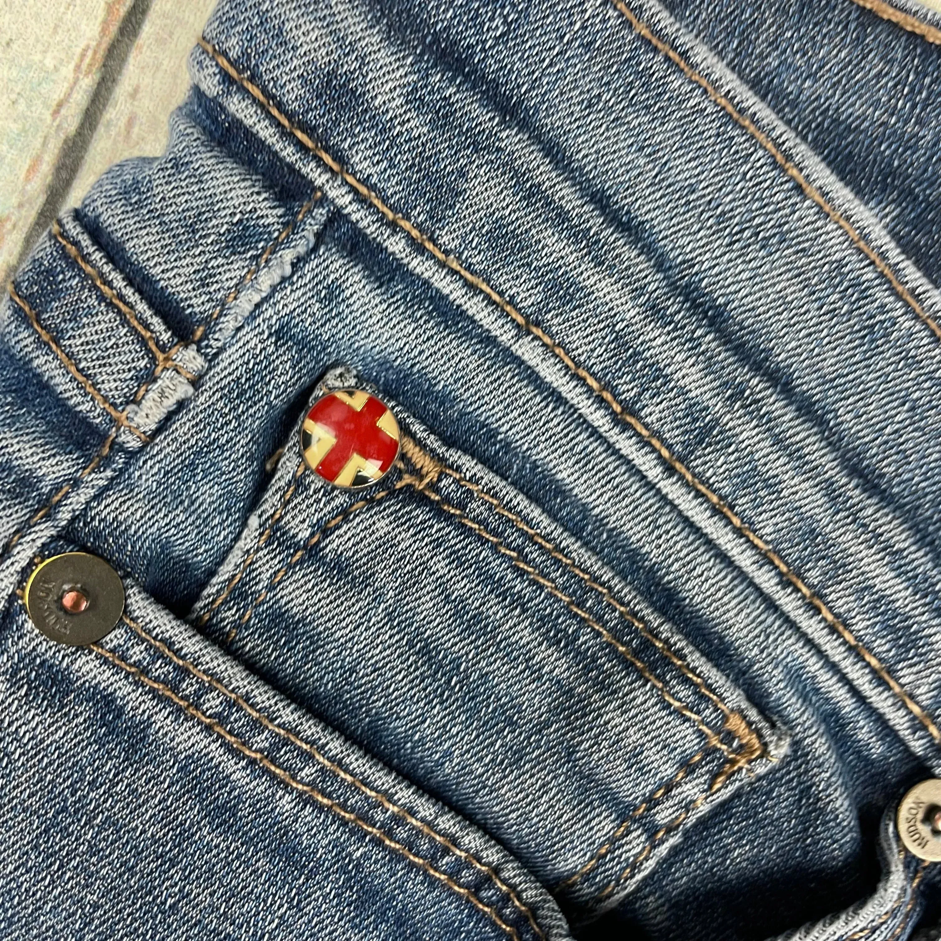 Hudson USA 'Nico' Mid Rise Skinny Distressed Jeans - Size 27