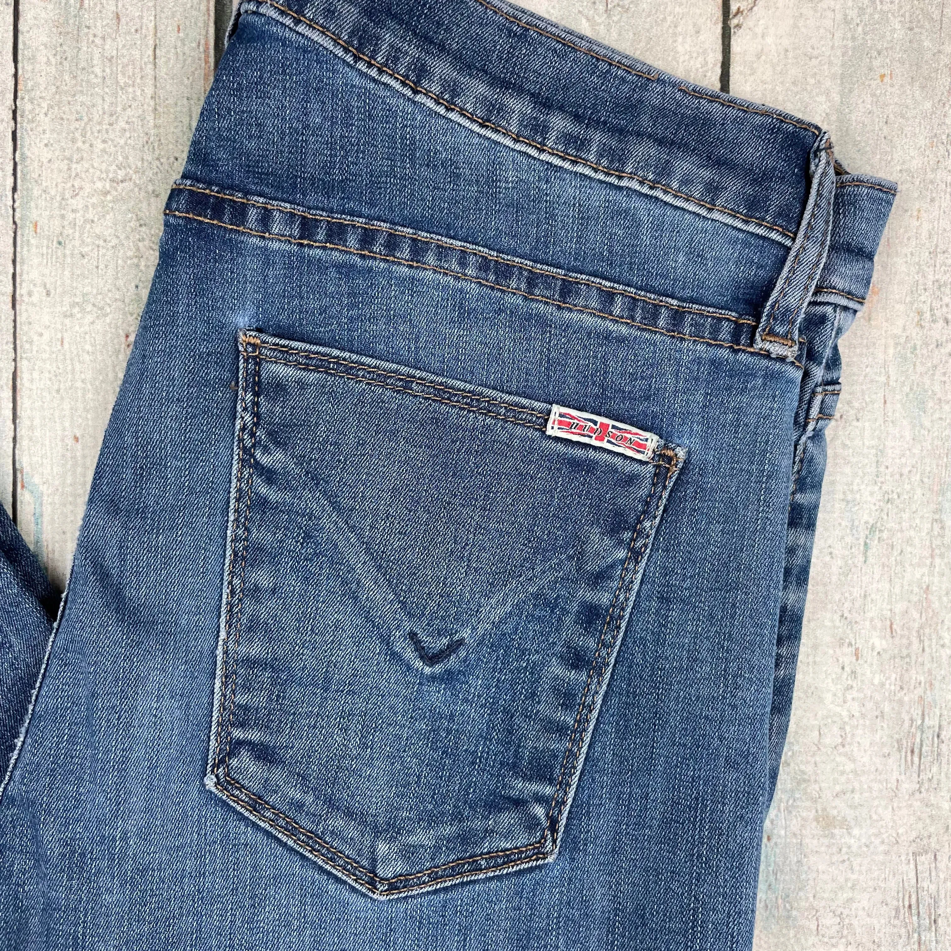 Hudson USA 'Nico' Mid Rise Skinny Distressed Jeans - Size 27