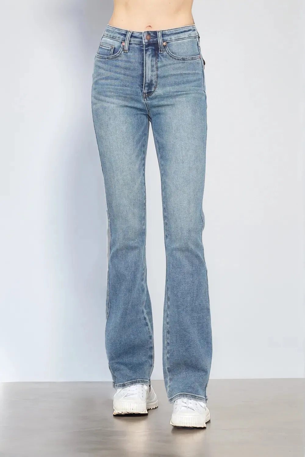 Judy Blue Tummy Control Back Embroidered Pocketed Bootcut Jeans (3 lengths)