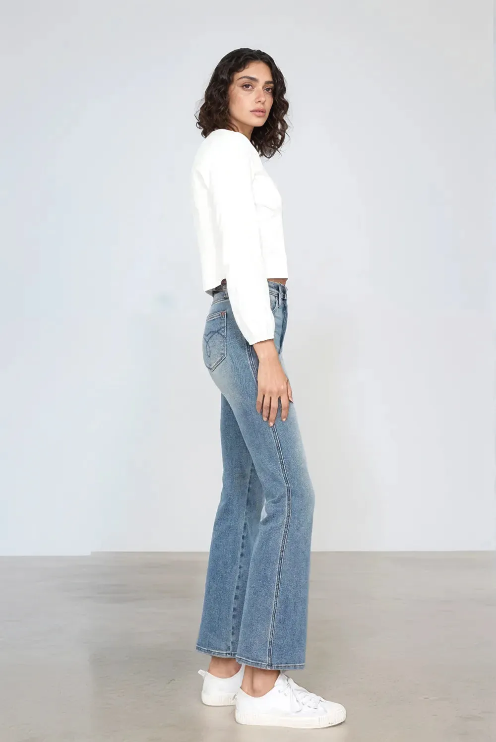 Judy Blue Tummy Control Back Embroidered Pocketed Bootcut Jeans (3 lengths)