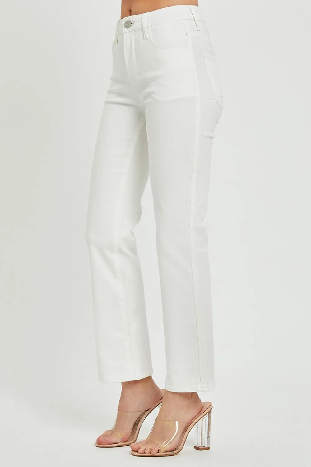 Mid Rise Bootcut Jeans with Pockets