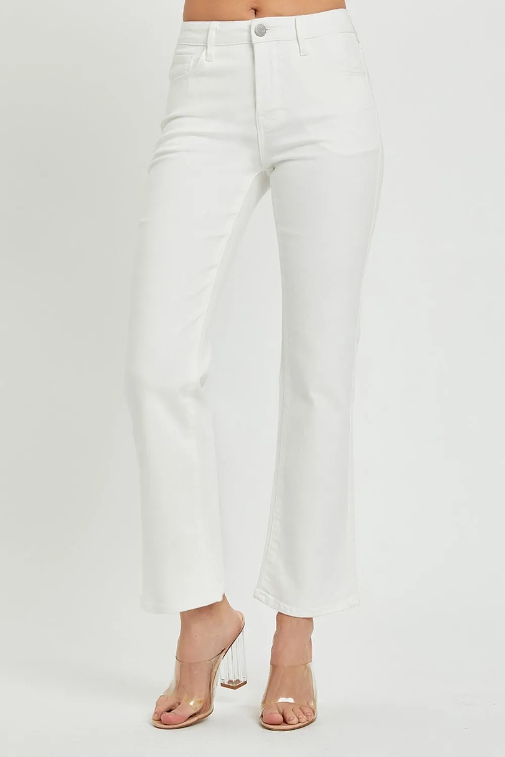 Mid Rise Bootcut Jeans with Pockets