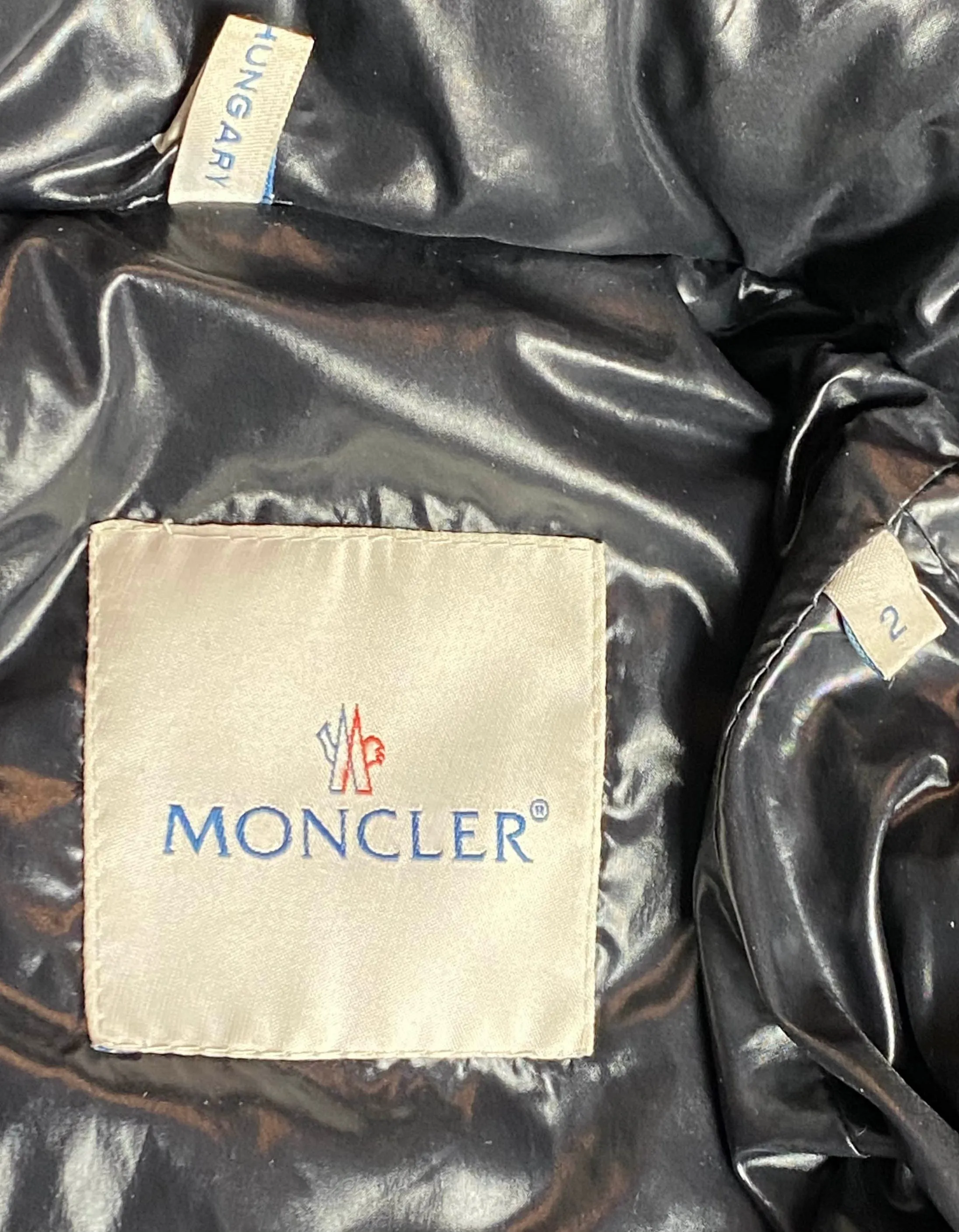 Moncler Black Meina Puffer Down Coat w/Belt & Detachable Hood sz 2/US M
