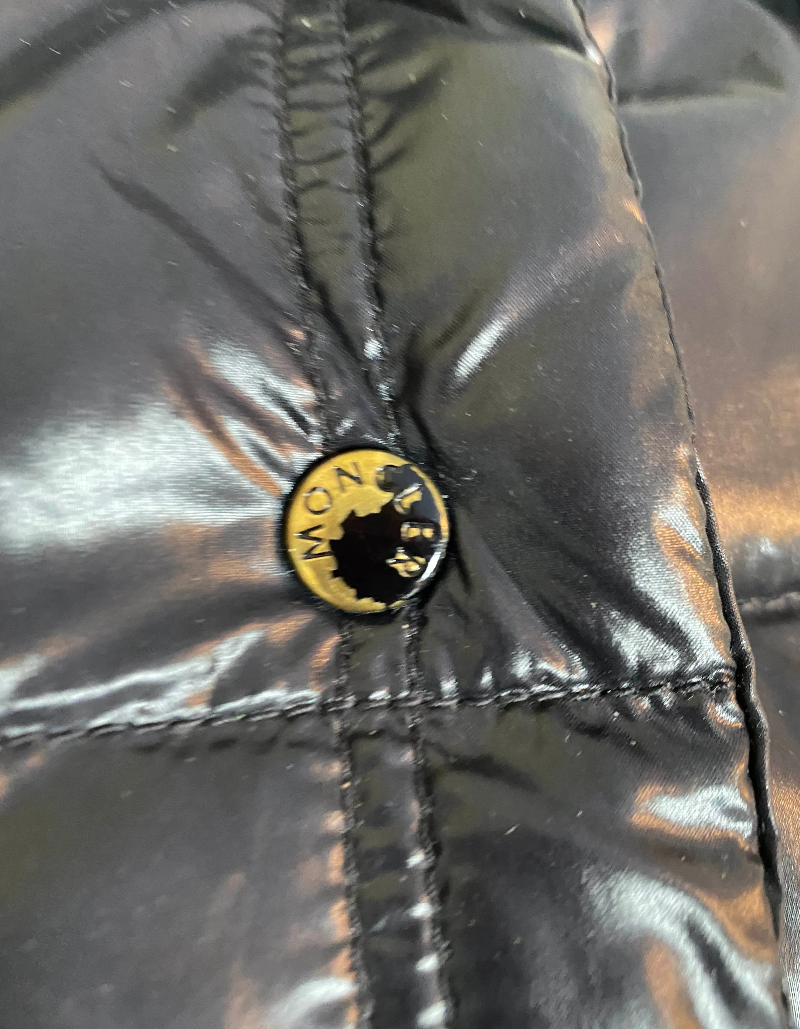 Moncler Black Meina Puffer Down Coat w/Belt & Detachable Hood sz 2/US M