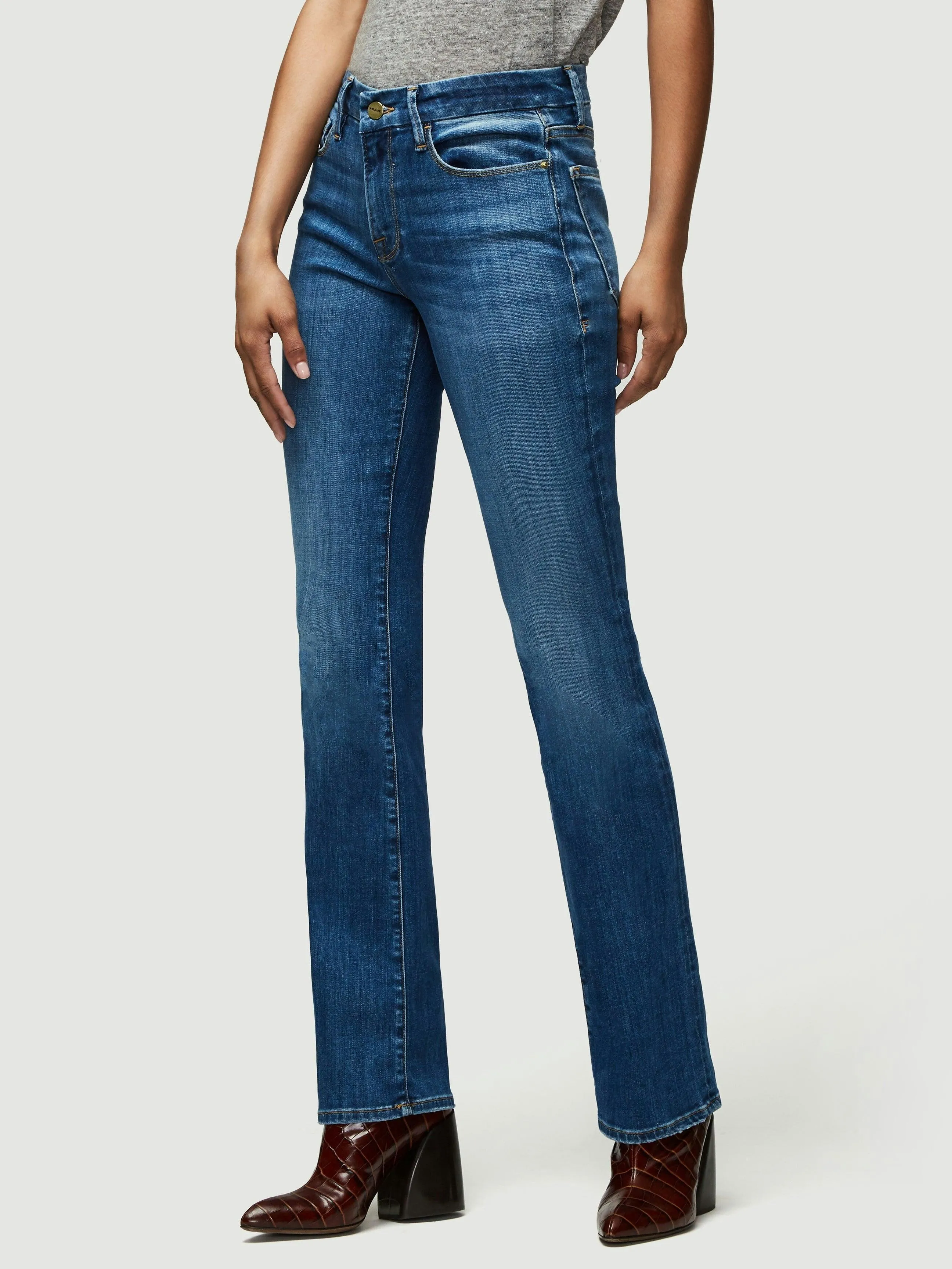 NWT- Frame Denim 'Le Mini Boot' Samson Jeans RRP $405 -Size 28