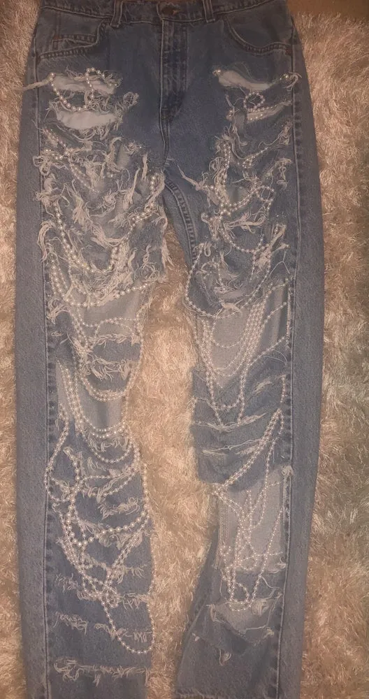 Pearl jeans (boyfriend cut in picture on LEFT)