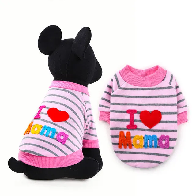 Petcircle Fashion I love papa and mama winter