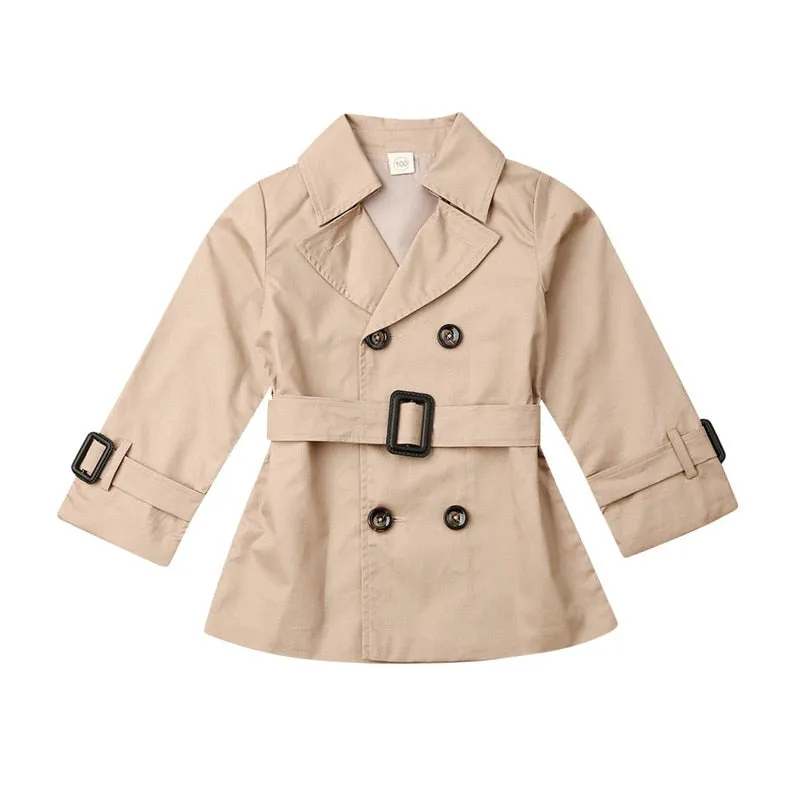 Toddlers Trendy Belted Trenchie 2-7T