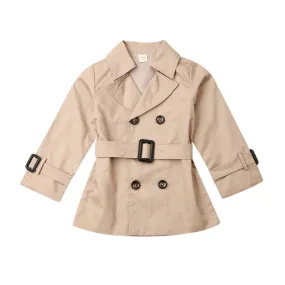 Toddlers Trendy Belted Trenchie 2-7T