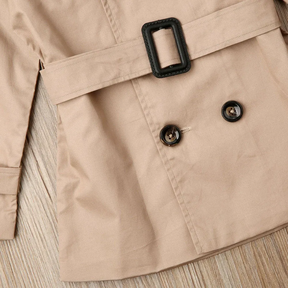 Toddlers Trendy Belted Trenchie 2-7T