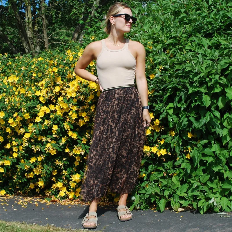 Tulle Skirt - Big Leopard Print