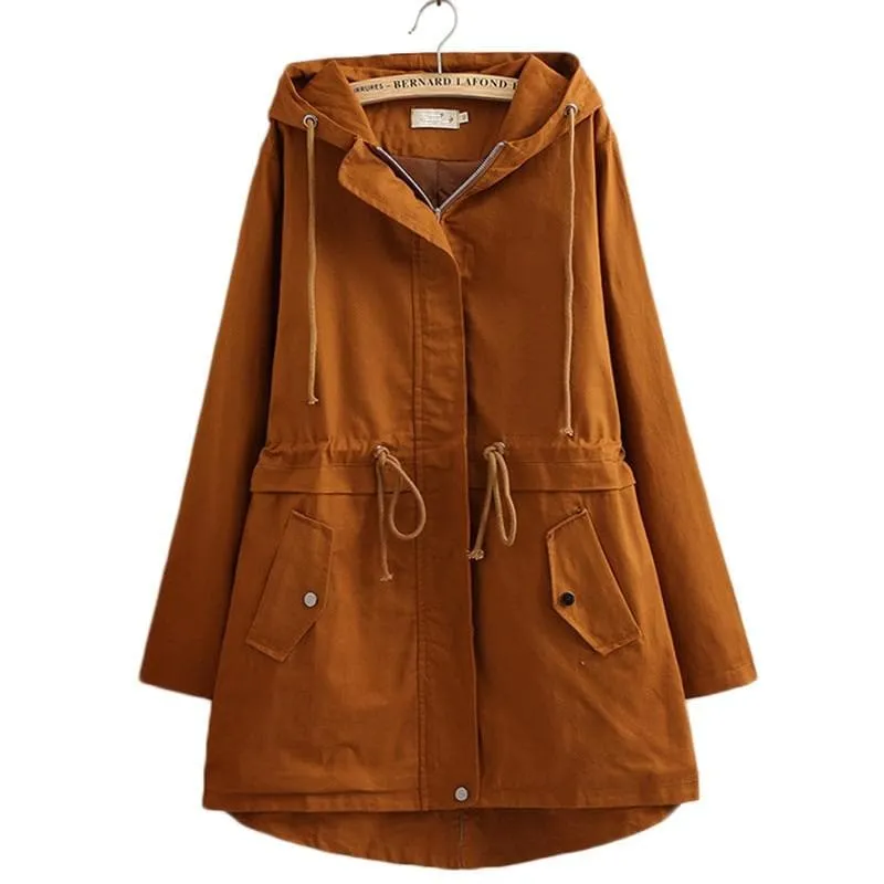 Windbreaker Hooded Trench Coat