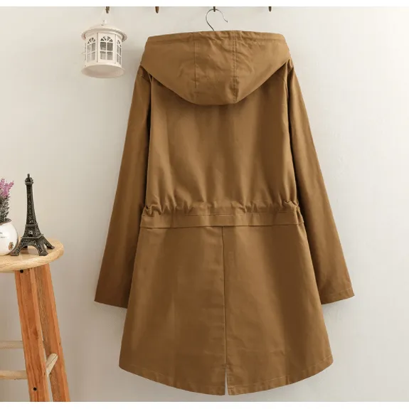 Windbreaker Hooded Trench Coat