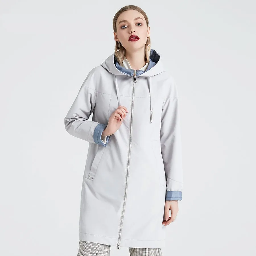 Women's Winter Casual Polyester Hooded Coat